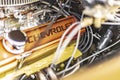 Chromed Engine on Vintage Chevy Pickup Royalty Free Stock Photo