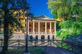 Vicenza, Italy, September 12, 2019: Valmarana Lodge Loggia Palladian style building with columns