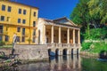 Vicenza, Italy, September 12, 2019: Valmarana Lodge Loggia Palladian style building with columns
