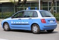 Vicenza, VI, Italy - April 30, 2016: Italian police car on the r