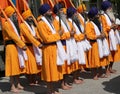 Vicenza, VI, Italy - April 8, 2017: Sikh Religious procession wi Royalty Free Stock Photo