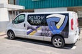 Racing Club Vichy Rugby rc logo and sign on panel van