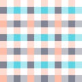 Vichy pattern pastel multicolored in grey, blue, pink, white. Gingham seamless check background art for shirt, tablecloth, napkins Royalty Free Stock Photo
