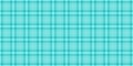 Vichy plaid check background, single vector tartan fabric. Net texture seamless pattern textile in teal and cyan colors