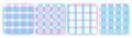 Vichy seamless pattern set in pastel colors for pink doll. Gingham design Birthday, Easter holiday textile decorative Royalty Free Stock Photo