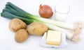 Vichyssoise ingredients Royalty Free Stock Photo