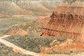 A quarry landscape near Belchite in Spain Royalty Free Stock Photo