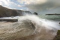 Vicious Winds, Mullion Cove, Cornwall Royalty Free Stock Photo