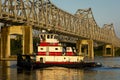 4/28/19 - VICKSBURG, MISS., USA - Vicksburg Bridge is a cantilever bridge carrying Interstate 20 and U.S. Route 80 across the Royalty Free Stock Photo