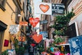 Vicolo dell`amore - famous Neapolitan Alley of love Royalty Free Stock Photo