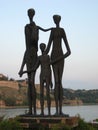 Victims, raid, Memorial, Monument, Fascists, Familly, bronze Danube, Serbian, Hebrew Royalty Free Stock Photo