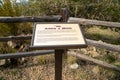 Informational sign about the Anna J Mine, an abandoned gold mine Royalty Free Stock Photo