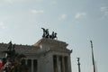 Victor Emmanuel II Monument, Rome, Italy, one upper part in details Royalty Free Stock Photo