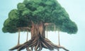 It is a victor image of Banyan tree