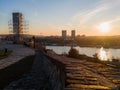 The Victor - Pobednik and cityscape of Belgrade, Serbia