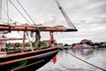 Victoria, BC - August 24, 2019: Close up of the bow if the Pacific Grace tall ship Royalty Free Stock Photo