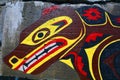 Fist nation mural art in Vancouver island