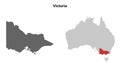 Victoria outline map Royalty Free Stock Photo