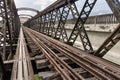 Victoria bridge is one of the oldest railway bridges in Malaysia. Now decommisioned, it is attractive tourism Royalty Free Stock Photo