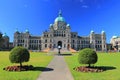BC Parliament Building in Morning Light, Victoria, Vancouver Island, British Columbia, Canada Royalty Free Stock Photo