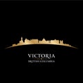 Victoria British Columbia Canada city skyline silhouette black b