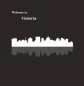 Victoria, Canada city silhouette Royalty Free Stock Photo