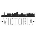 Victoria Canada. City Skyline. Silhouette City. Design Vector. Famous Monuments. Royalty Free Stock Photo