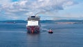 Victoria, Canada - June 28, 2019: cruise travel ship in the sea