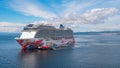 Victoria, Canada - June 28, 2019: huge cruise travel ship in the ocean