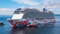 Victoria, Canada - June 28, 2019: huge cruise travel ship in the sea