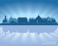 Victoria Canada city skyline silhouette Royalty Free Stock Photo