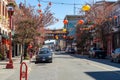 Victoria Chinatown, with the Gate of Harmonious Interest in the background. Royalty Free Stock Photo