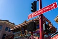 Victoria Chinatown, with the Gate of Harmonious Interest in the background. Royalty Free Stock Photo