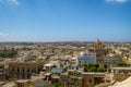 Victoria city with Saint George Basilica view from the citadel - Victoria, Gozo, Malta Royalty Free Stock Photo