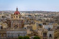 Victoria city with Saint George Basilica view from the citadel - Victoria, Gozo, Malta Royalty Free Stock Photo
