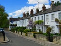 Victorian cottages with the White Swan public house in Old Palace Lane Richmond in Old P
