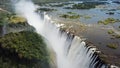 The Victoria Falls at the Border of Zimbabwe and Zambia in Africa. The Great Victoria Falls One of the Most Beautiful Wonders of t Royalty Free Stock Photo