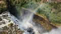 The Victoria Falls at the Border of Zimbabwe and Zambia in Africa. The Great Victoria Falls One of the Most Beautiful Wonders of t Royalty Free Stock Photo