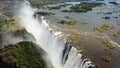 The Victoria Falls at the Border of Zimbabwe and Zambia in Africa. The Great Victoria Falls One of the Most Beautiful Wonders of t Royalty Free Stock Photo