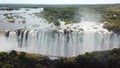 The Victoria Falls at the Border of Zimbabwe and Zambia in Africa. The Great Victoria Falls One of the Most Beautiful Wonders of t Royalty Free Stock Photo