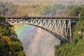 The Victoria Falls Bridge Royalty Free Stock Photo