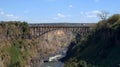Victoria falls bridge from Zambia Royalty Free Stock Photo