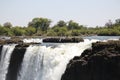 Victoria Falls, ground view from Zimbabwe side Royalty Free Stock Photo