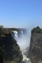 Victoria Falls, ground view from Zimbabwe side Royalty Free Stock Photo