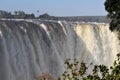 Victoria falls over Zambezi river Zimbabwe Royalty Free Stock Photo