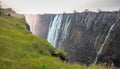 Victoria Falls sunset, Zambia side with zambezi river