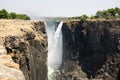 Victoria falls from the top