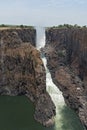 Victoria falls with very little water flow, Zambia