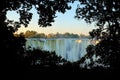 Victoria Falls, waterfall in southern Africa on the Zambezi River at the border between Zambia and Zimbabwe. Landscape in Africa. Royalty Free Stock Photo