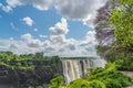 Victoria Falls on Zambezi River, border of Zambia and Zimbabwe Royalty Free Stock Photo
